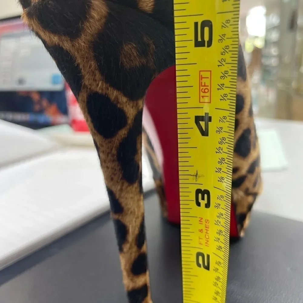 Christian Louboutin Leopard Platform Forms 39.5